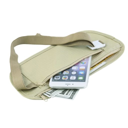 Secure Travel Freedom with Hidden Waist document money Belt Beige Best Seller